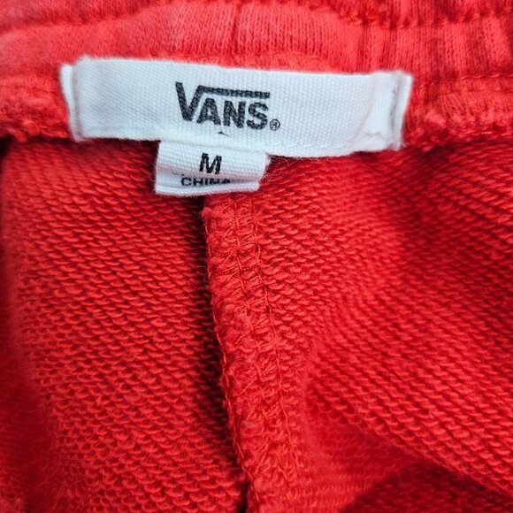 Vans Mens Medium Red Drawstring Shorts With Off The Wall Logo - Picture 5 of 6